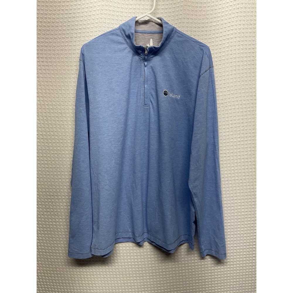 Johnnie-O Randall Mens XL Blue 1/4 Zip Performance Pullover Golf Stretch Logo